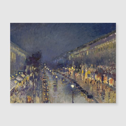 De Boulevard Montmartre in Night Pissarro (Voorkant)