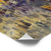 De Boulevard Montmartre in Night Pissarro Perfect Poster (Hoek)