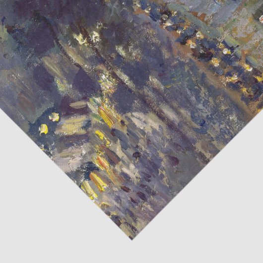 De Boulevard Montmartre in Night Pissarro Tissuepapier (Detail)