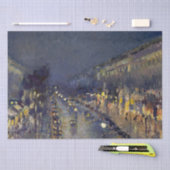 De Boulevard Montmartre in Night Pissarro Tissuepapier (Craft)