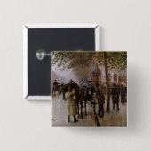De Boulevards, Evening voor de Vierkante Button 5,1 Cm (Voorkant /achterkant)