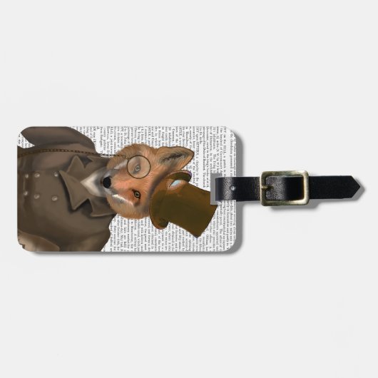 De Bounder Fox Print Bagagelabel (Voorkant horizontaal)