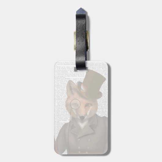 De Bounder Fox Print Bagagelabel (Achterkant verticaal)