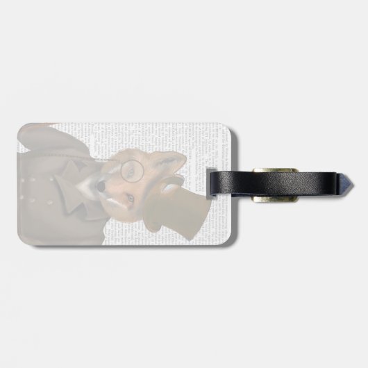 De Bounder Fox Print Bagagelabel (Achterkant horizontaal)