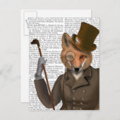 De Bounder Fox Print Briefkaart (Voorkant / Achterkant)