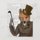 De Bounder Fox Print Briefkaart (Voorkant)