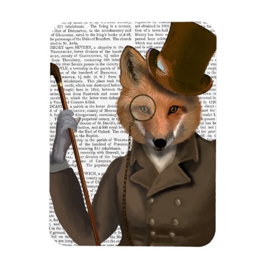 De Bounder Fox Print Magneet (Verticaal)