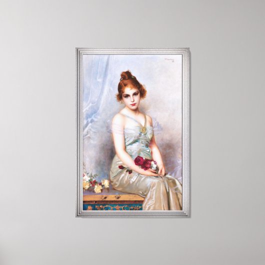 De Bouquet van Vittorio Matteo Corcos Canvas Afdruk (Voorkant)