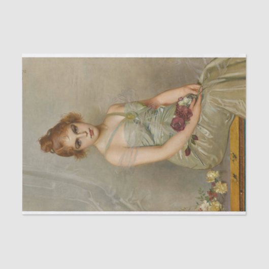 De Bouquet van Vittorio Matteo Corcos Tissuepapier (Voorkant)