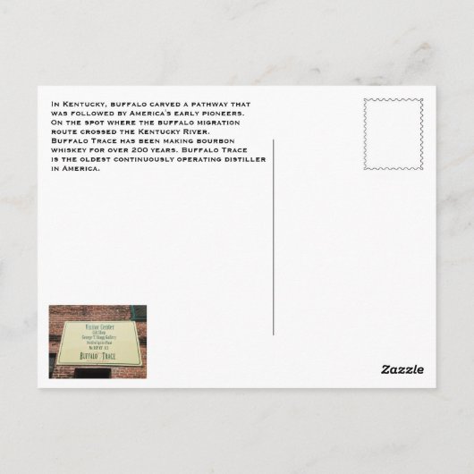 De Bourbon van Kentucky Briefkaart (Achterkant)