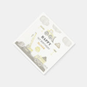 De bouw Leuke Bouw Kinder 1e Verjaardagsfeestje Servet (Hoek)