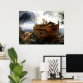De bouw van de ark van Noach Poster (Thuiskantoor)