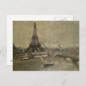 De bouw van de Eiffeltoren Briefkaart (Voorkant / Achterkant)