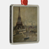 De bouw van de Eiffeltoren Metalen Ornament (Rechts)