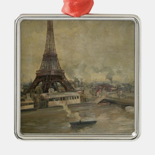 De bouw van de Eiffeltoren Metalen Ornament (Voorkant)