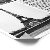 De bouw van de Eiffeltoren stap voor stap Poster (Hoek)