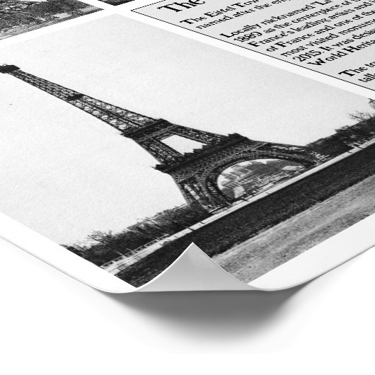 De bouw van de Eiffeltoren stap voor stap Poster (Hoek)