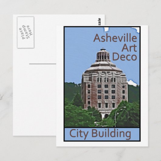 De Bouw van de stad, Asheville Briefkaart (Voorkant / Achterkant)