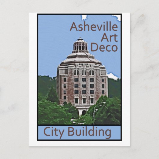 De Bouw van de stad, Asheville Briefkaart (Voorkant)