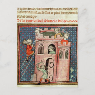De bouw van de toren van Babel Briefkaart
