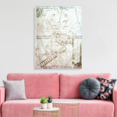 De bouw van de toren van Babel Canvas Afdruk (Insitu (Woonkamer))