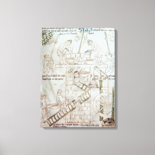 De bouw van de toren van Babel Canvas Afdruk (Voorkant)