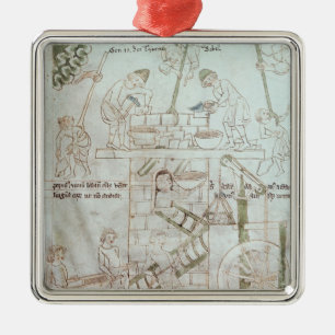 De bouw van de toren van Babel Metalen Ornament