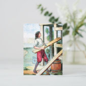 De bouw van een Cabine, Bouw Briefkaart (Staand voorkant)