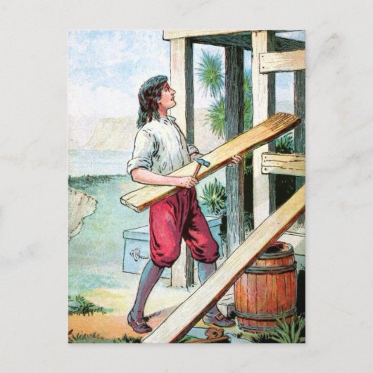 De bouw van een Cabine, Bouw Briefkaart (Voorkant)