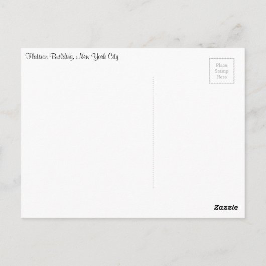 De Bouw van het strijkijzer, het Briefkaart van de (Achterkant)