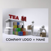 De bouw van het team (klantgerichte) poster-Divers Poster (Voorkant)