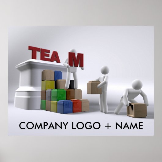 De bouw van het team (klantgerichte) poster-Divers Poster (Voorkant)