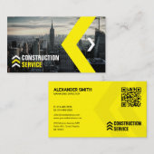 De bouwdienst, de huisbouw, makelaar visitekaartje (Voorkant / Achterkant)