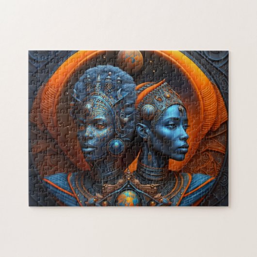 De bouwers: moeder en dochter legpuzzel (Horizontaal)