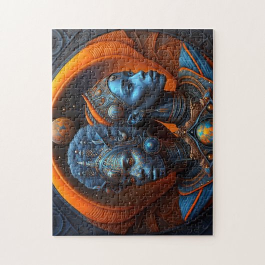 De bouwers: moeder en dochter legpuzzel (Verticaal)