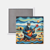 De Bouzouki speler Magneet (Voorkant / Achterkant)