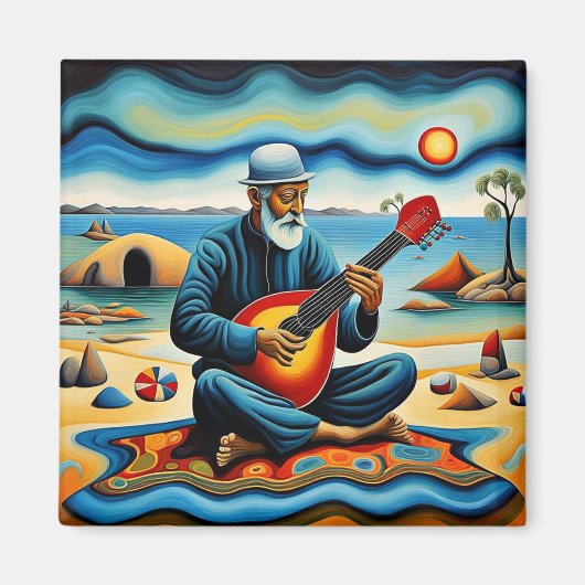 De Bouzouki speler Magneet (Voorkant)