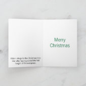 De Bovenkant van het katje… van de Boom Feestdagen Kaart (Binnen)