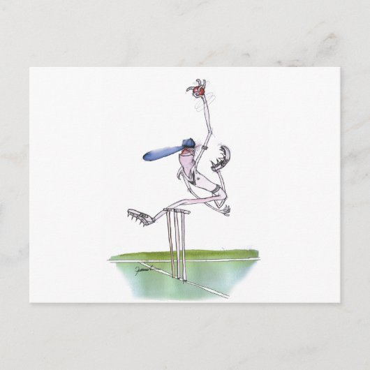 de bowler - cricket , tony fernandes briefkaart (Voorkant)