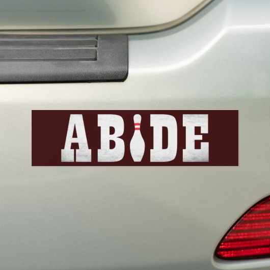 De Bowling-man verbergt Bumpersticker (Op auto)