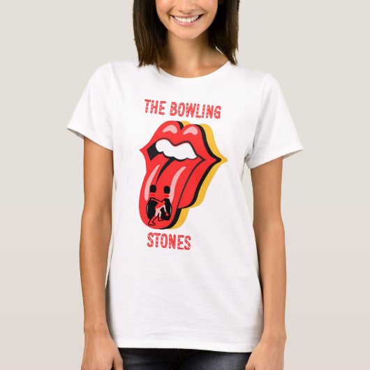 De bowling Stones Funny american Star Strike Bowl T-shirt (Voorkant)