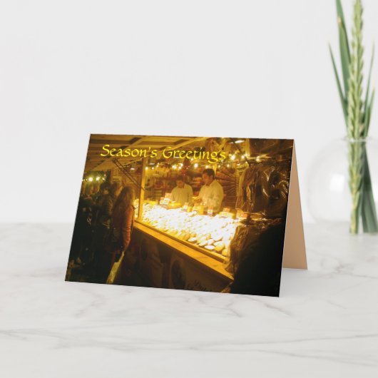 De Box van de kaas, de Duitse Markt van Kerstmis, Feestdagen Kaart (Voorkant)