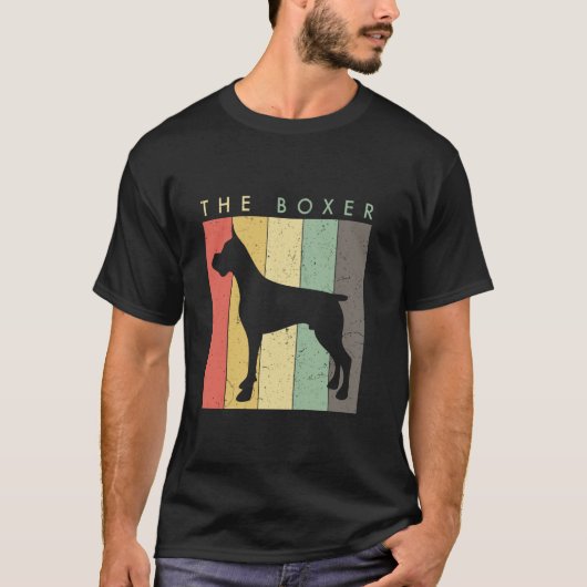 De Boxer Hond - Retro Vintage Boxer T-shirt (Voorkant)
