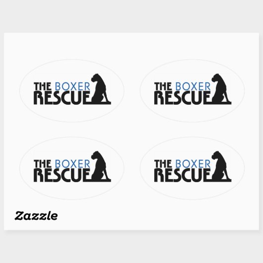 De Boxer Rescue Sticker (Ovaal) (Vel)