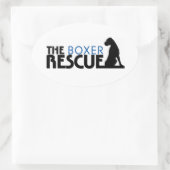 De Boxer Rescue Sticker (Ovaal) (Tas)