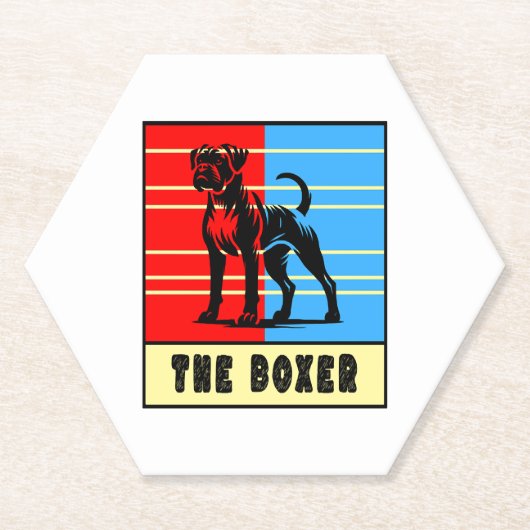 De Boxer - Sterke hond Kartonnen Onderzetters (Voorkant)