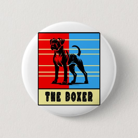 De Boxer - Sterke hond Ronde Button 5,7 Cm (Voorkant)
