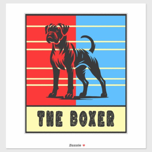 De Boxer - Sterke Hond Sticker (Vel)
