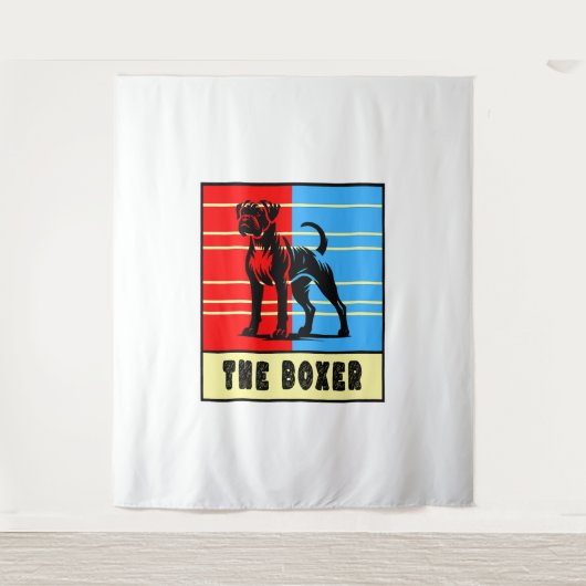 De Boxer - Sterke hond Wandkleed (Voorkant)