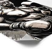 De Boxer  stijl vechter Martial Arts Poster (Hoek)